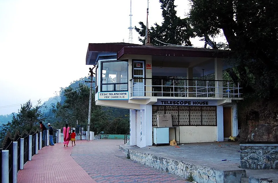 Golden sunset light over Telescope house, Kodaikanal