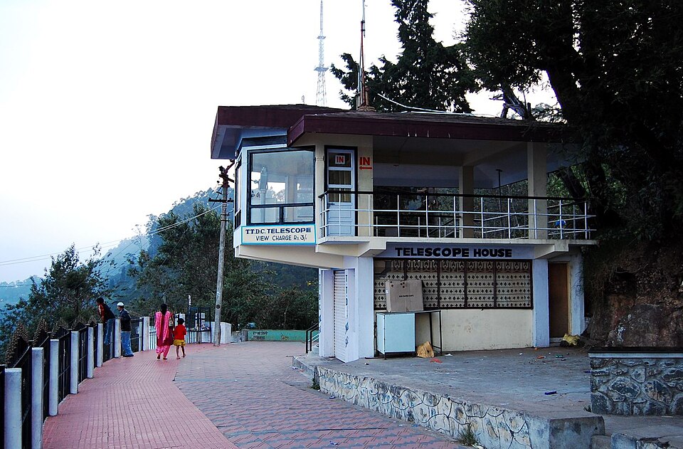 Golden sunset light over Telescope house, Kodaikanal